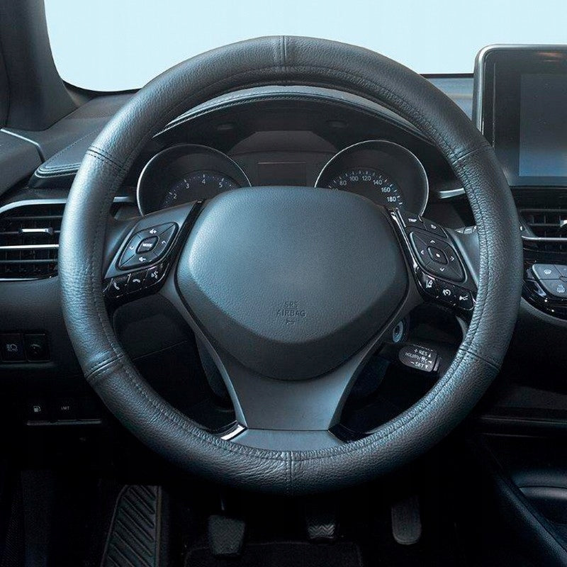Cover leather cover for steering wheel 37-39 cm black genuine leather EAN (GTIN) 5902596581244