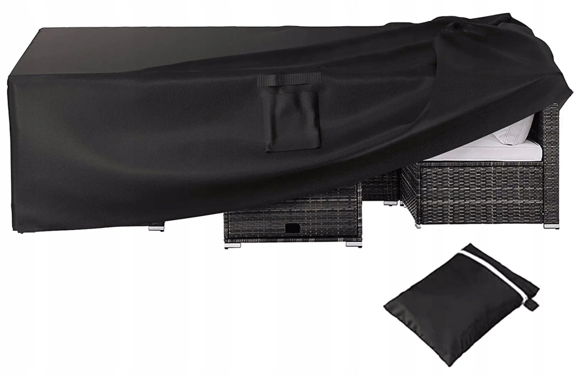 Cover tarpaulin case for garden furniture table large waterproof quality Color black