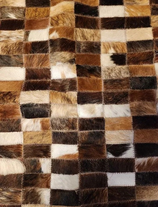 Cow leather carpet Patchwork 195 cm x 145 cm Manufacturer code 2015
