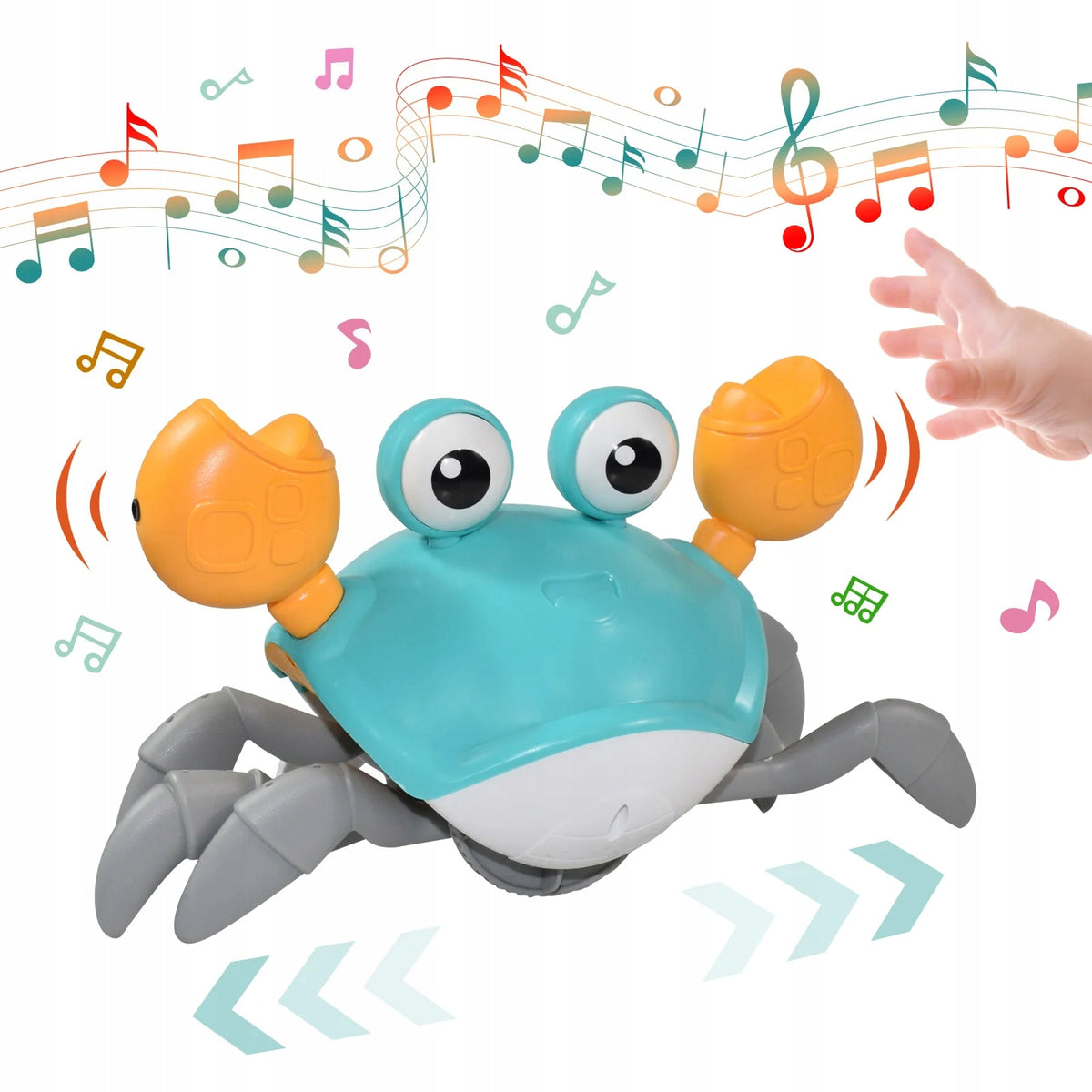 Crab interactive creeping escaping LED sound toy for kids Brand LandToys