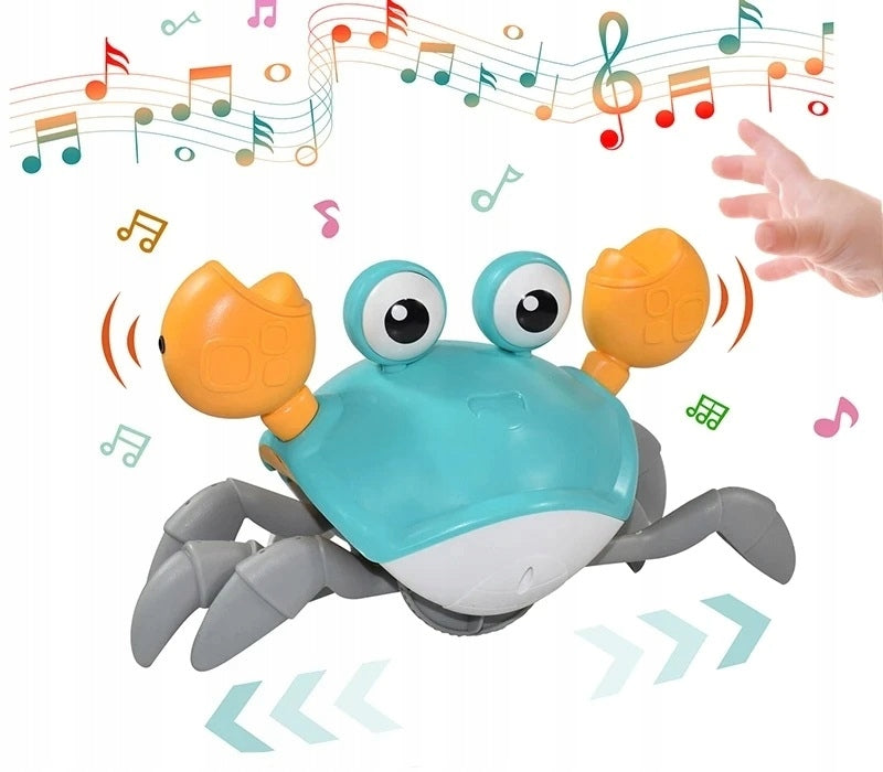Crawling Crab Interactive Walking Running Sounds Sensory Light Brand AMIKU