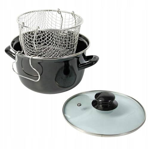 Crealys 545413 air fryer enamelled steel black Ø26 cm basket Model 545413