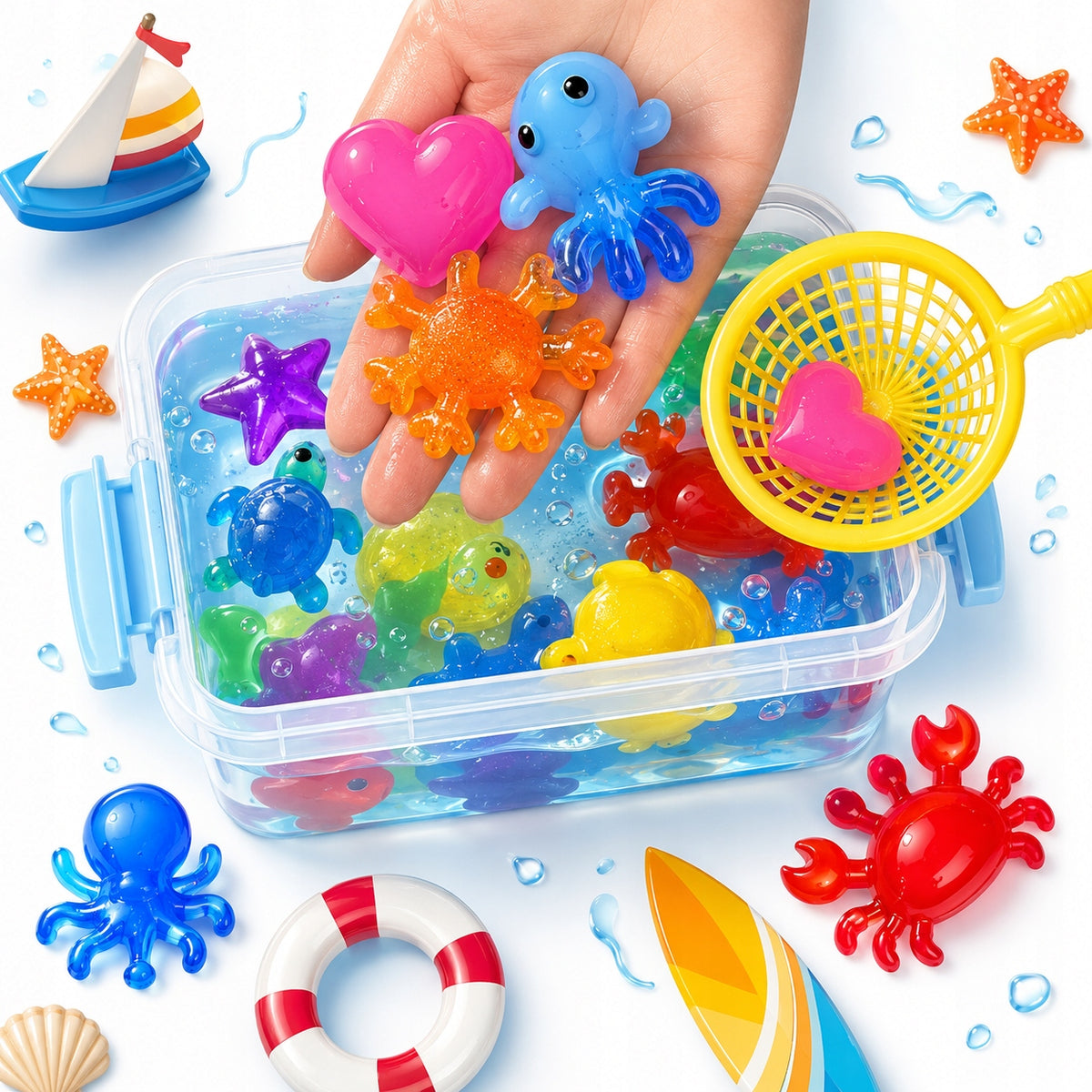 Creative DIY Kit Magic Gel Water Figures For Baby Jellies Toys Packaging status original