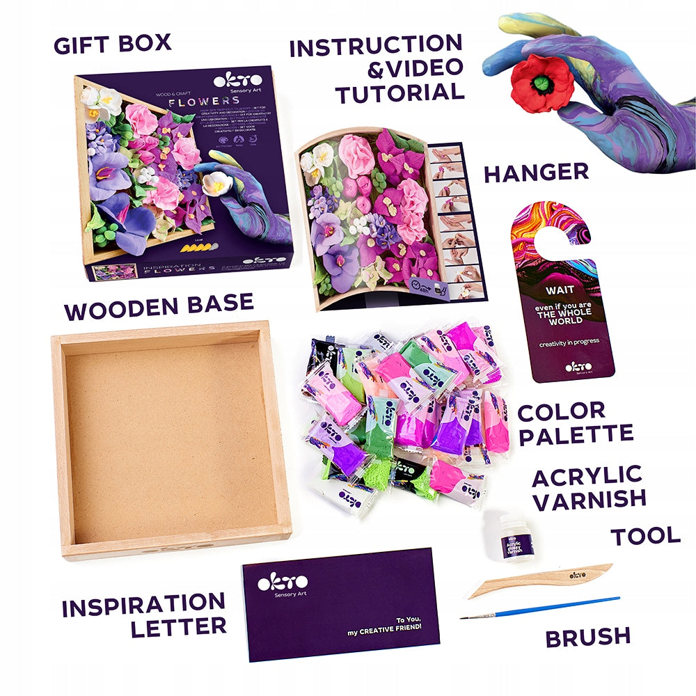 Creative set for making pictures plasticine OKTO GIFT Holiday Packaging status original