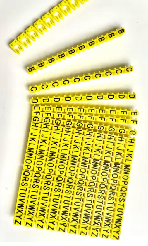 Crimp wire markers 4.0-6.0mm (A-Z) 130pcs YELLOW Y-HM40 Kind other