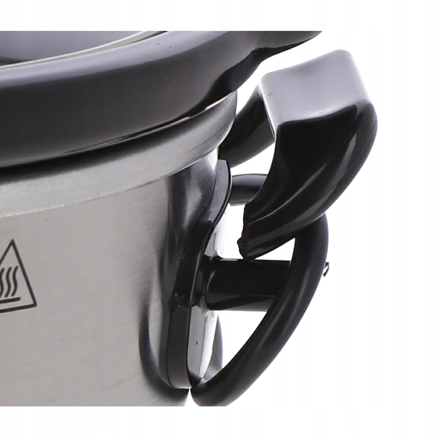 Crock-Pot CSC025X slow cooker, chrome, 3.5 litres, stainless steel Dominant color black