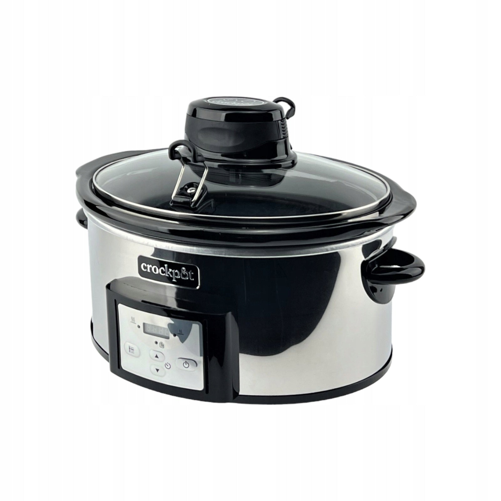 Crockpot slow cooker automatic stirring function programmable 5.7 l silver Dominant color silver/gray
