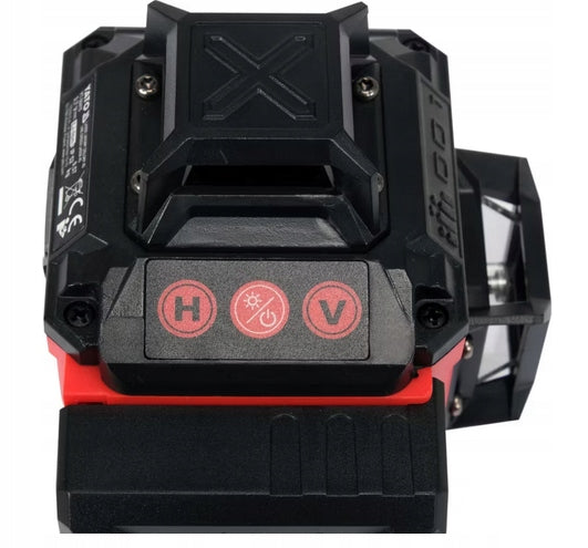 Cross laser Yato 16-line 4D green 30m suitcase, tripod, accessories Power supply rechargeable battery