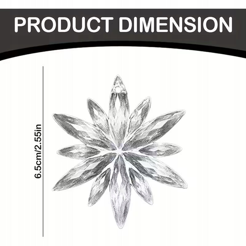Crystal Stars 6,5cm Transparent Christmas Tree Pendants, Set of 15pcs Manufacturer code G15