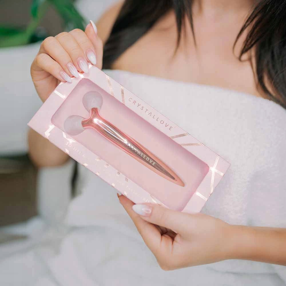 Crystallove 3D Face Lifting Massager with Rose Quartz Product weight with unit packaging 0.25 kg