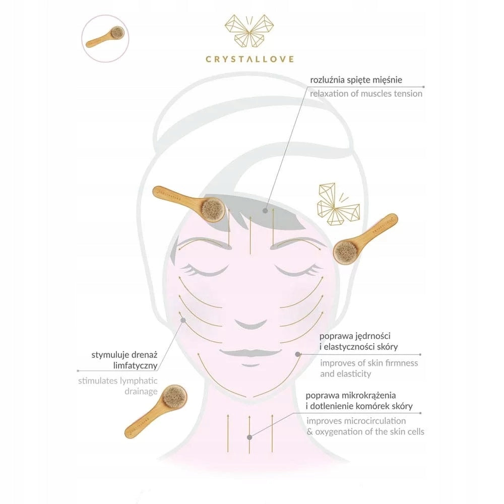 Crystallove Bamboo brush for face, neck, neckline and bust massage EAN (GTIN) 5903919651927