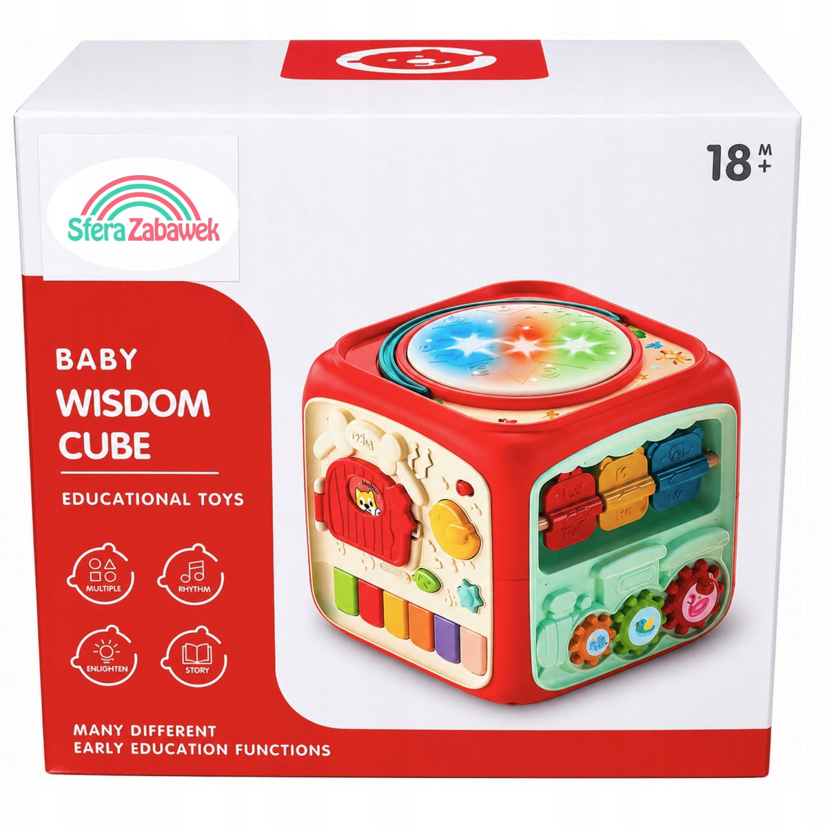 Cube Interactive Educational Multi-Cube 6 In 1 Interactive Drum Kid's age 18＋ months