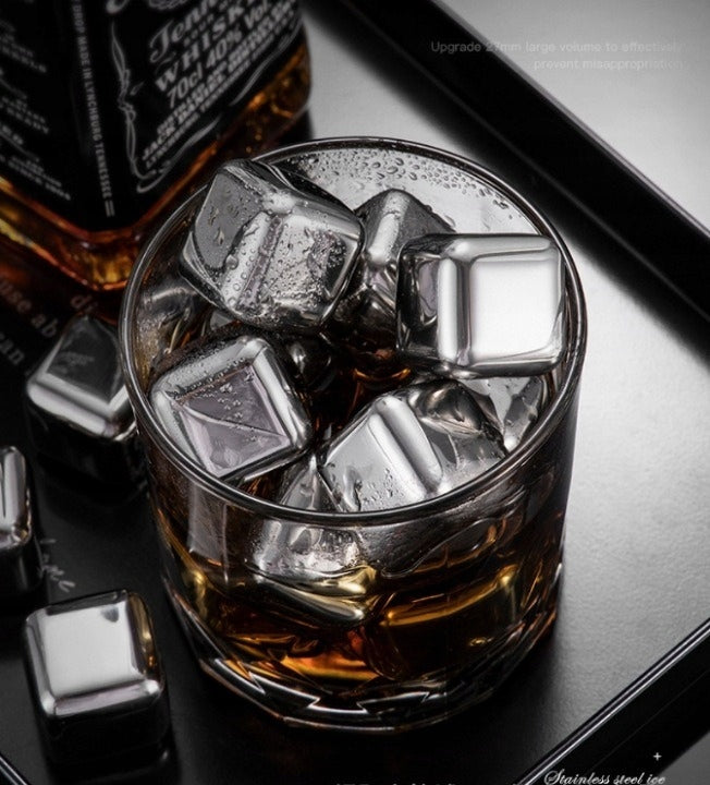 Cubes Stones for Whisky Metal Cooling Set of 12 Pliers Kind Metal Cubes