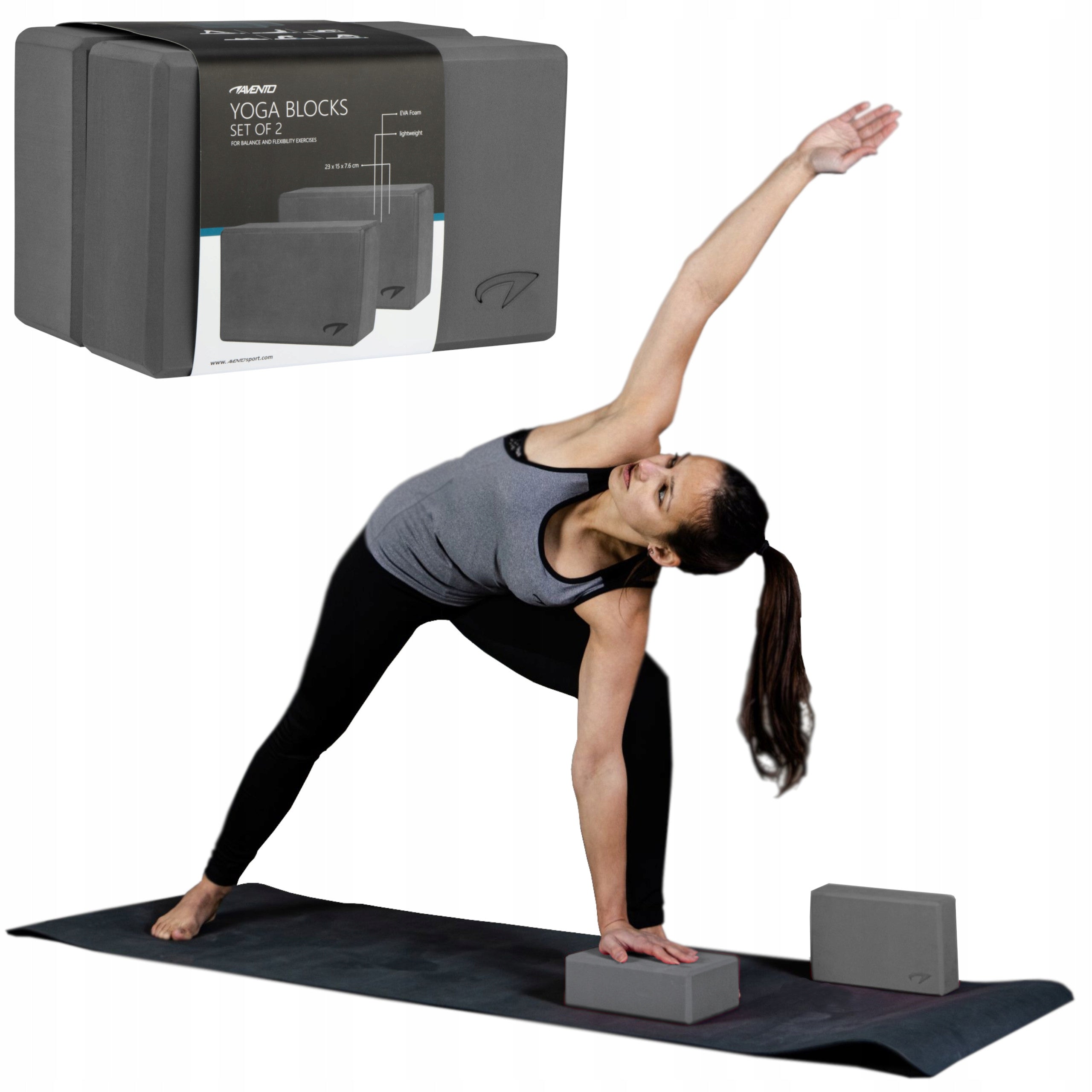 Cubes yoga blocks Pilates exercise block set AVENTO x2