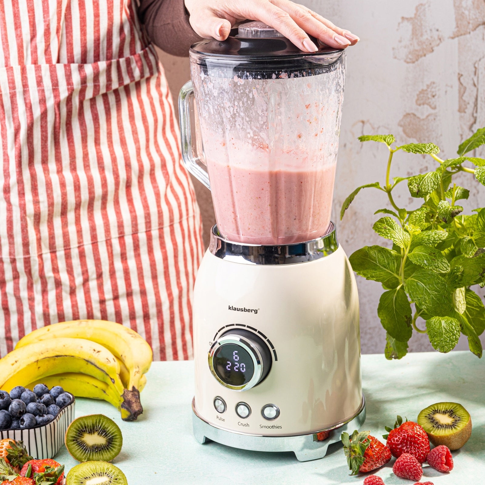 Cup Blender 1,5L 600W LED Smoothie Ice Crush Mixer KLAUSBERG Manufacturer code KB-9030