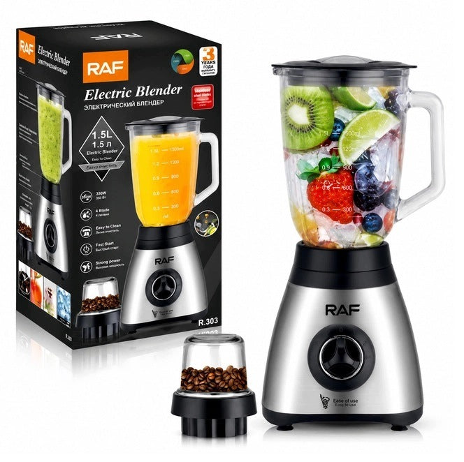 Cup blender RAF 1,5L ice crushing 2in1 mill Azaris REAL 1000W Manufacturer code BLENDER KIELICHOWY do koktajli 2 w1