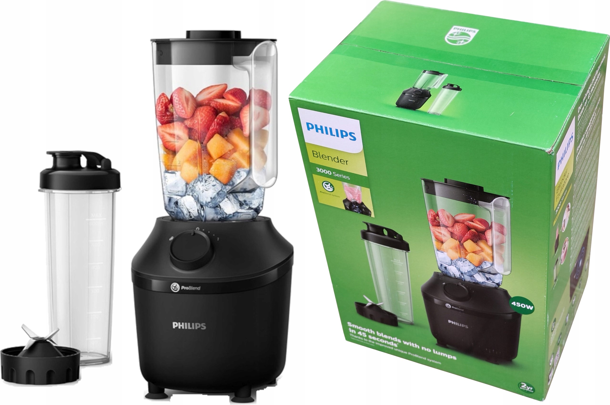 Cup blender Shredder Incisor Philips HR2041/41 450 W black 1,9L Brand Philips