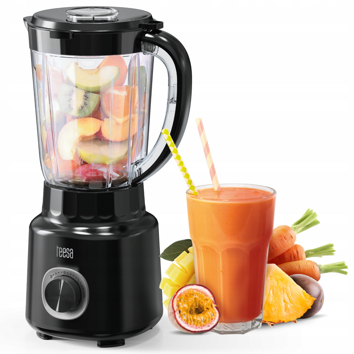 Cup blender Teesa 500W 1,5L BPA free easy cleaning