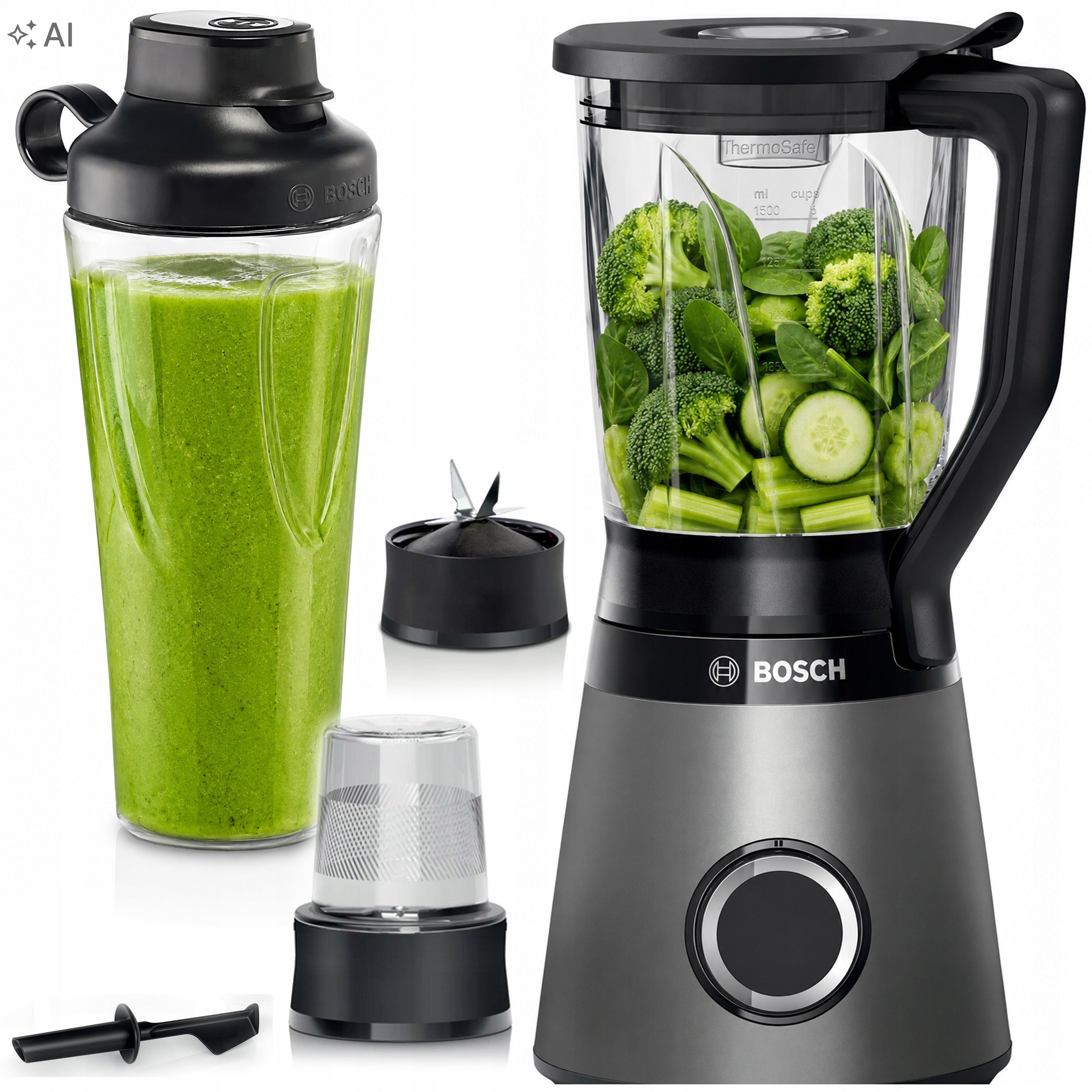 Cup blender shredder Bosch MMB6177S VitaPower glass crushes ice