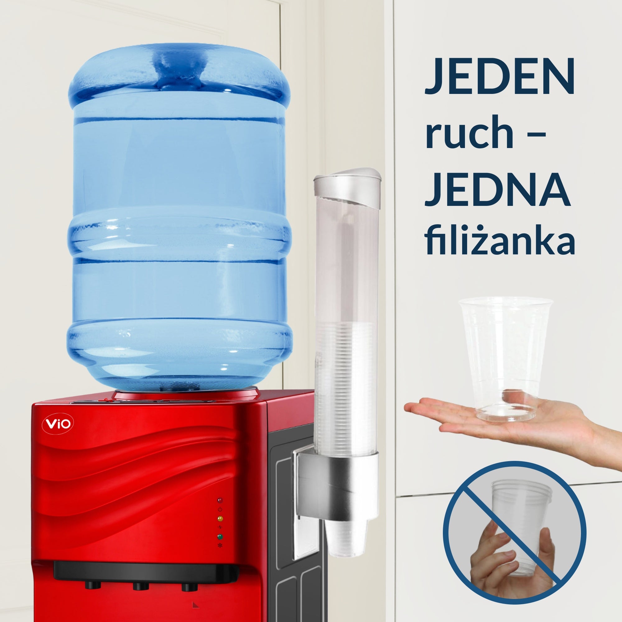 Cup dispenser ViO C1 grey - Water cup dispenser - Grey Packaging status original
