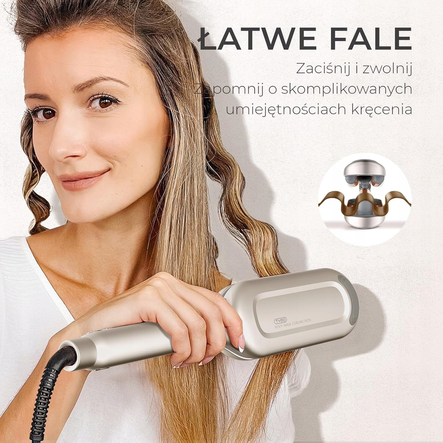Curler HAIR INVERTER TYMO ROVY COMPACT NEW PINK Packaging status original