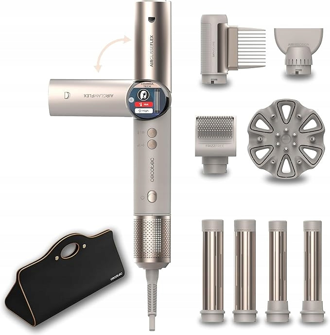 Curler-dryer Cecotec AirGlam 8in1 Flex Champagne 1400W