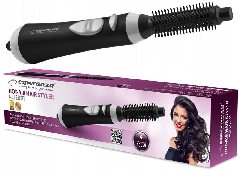 Curler-dryer Esperanza NEFERTITI black EBL001K