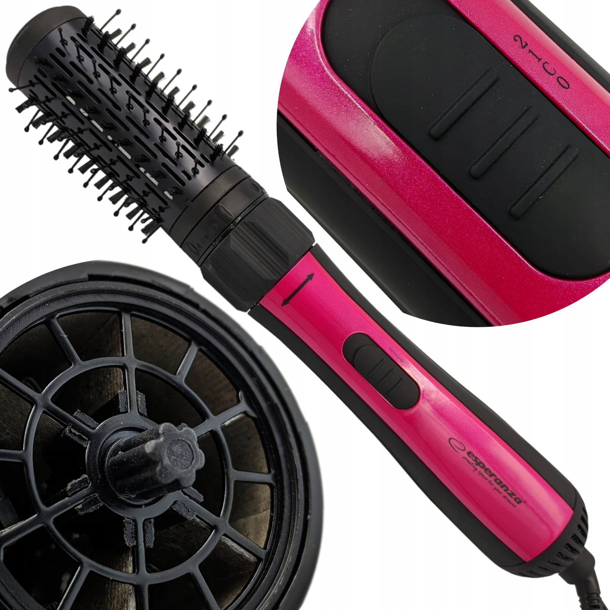 Curler-dryer for hair Esperanza EBL008 1000W black-red Packaging status original