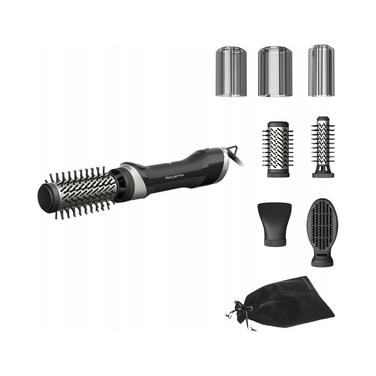 Curler-dryer with Rowenta Brush Activ 1000W UB9540 caps