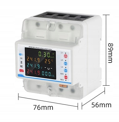 Current Meter 3 Phase Energy Consumption Meter For Rail DIN 100A TUYA WiFi Packaging status original