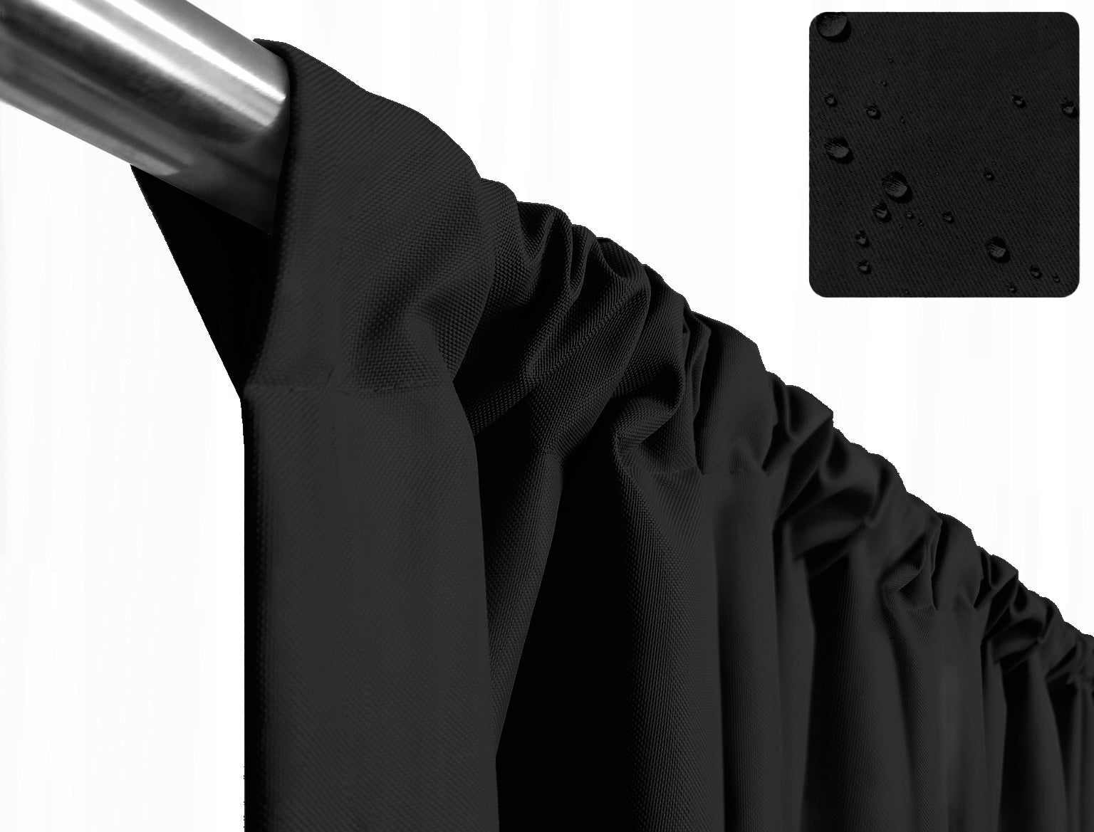Curtains for garden terrace waterproof BLACK FOR PERGOLA ALTENA 220x155 Packaging status original