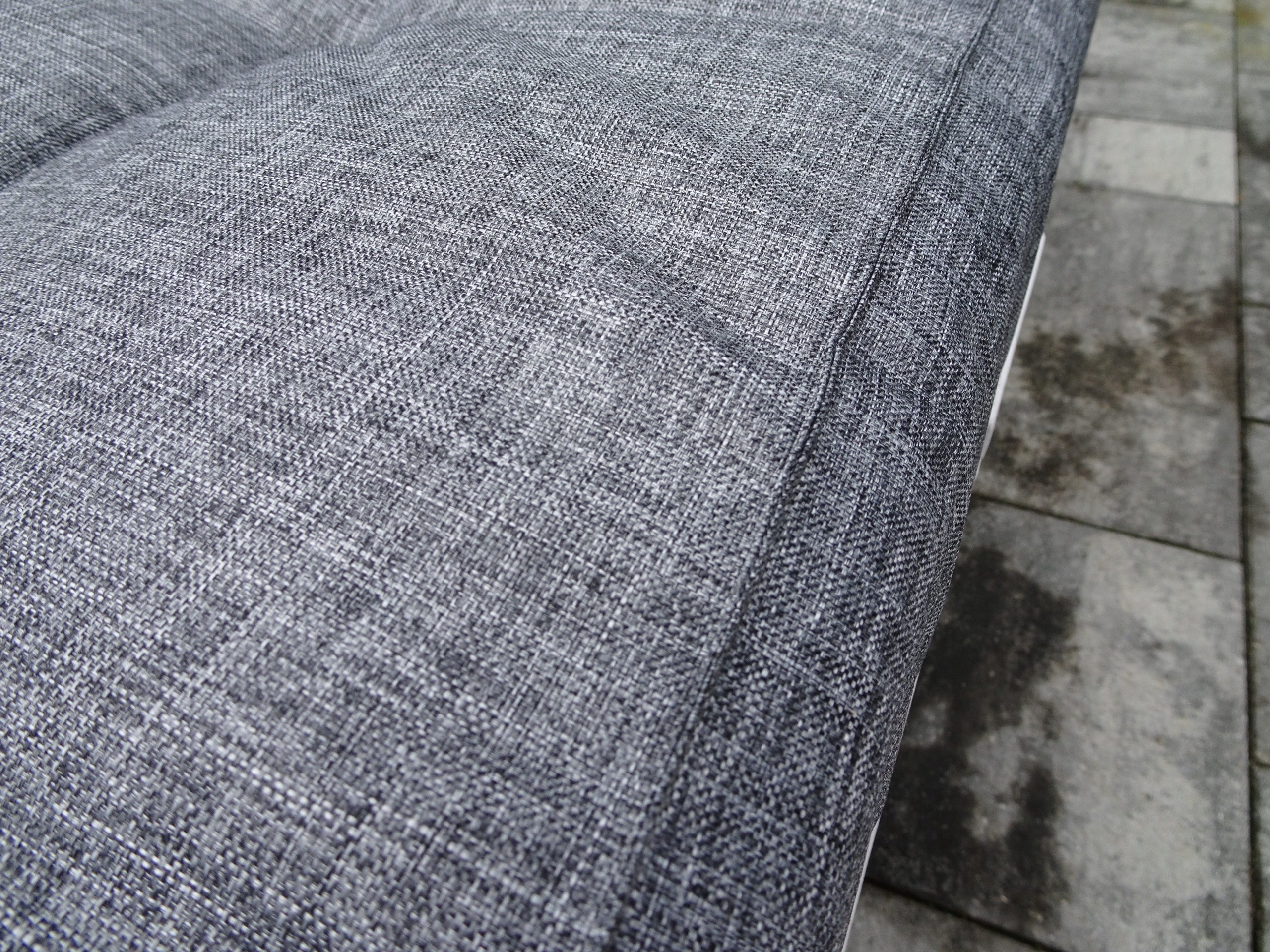Cushions for three PALLETS set 8 pcs 120 X 60 grey STRAIGHT BACKREST Pillow width 60 cm