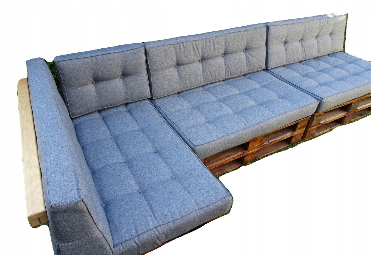 Cushions for three PALLETS set 8 pcs SILVER 22 GREY