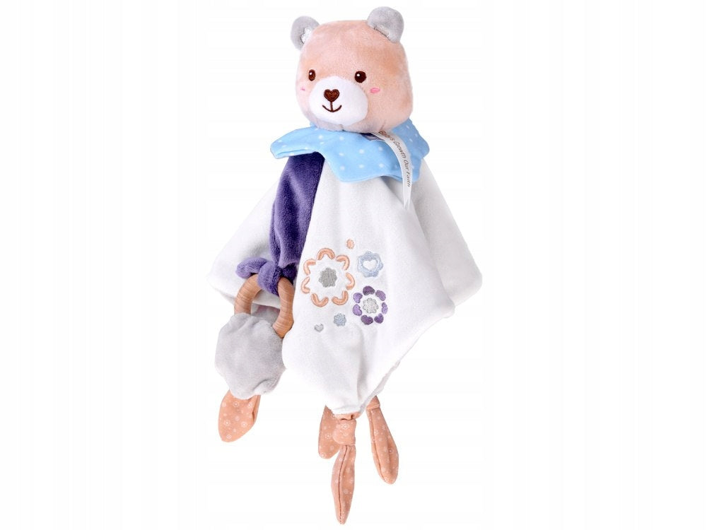 Cute Hugging BEAR with blanket and teether gift for baby ZA5879 Packaging status original
