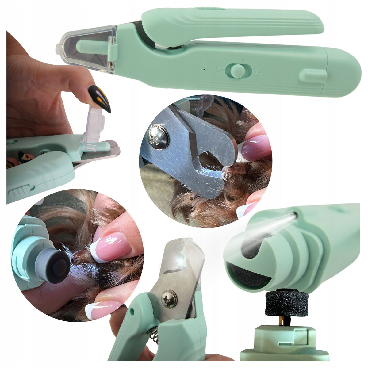 Cutter Grinder Dog Claw File LED Lighting Rechargeable Medical device no