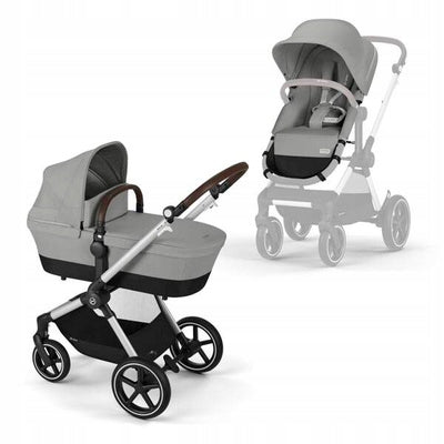 Cybex Eos Lux Deep Stroller Frame Silver Stone Grey