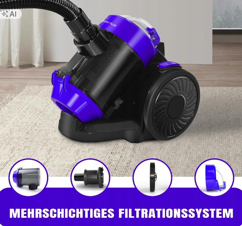 Cyclone Bagless Vacuum Cleaner 1500W HEPA Container 1,5l HSHa Brand Maltec