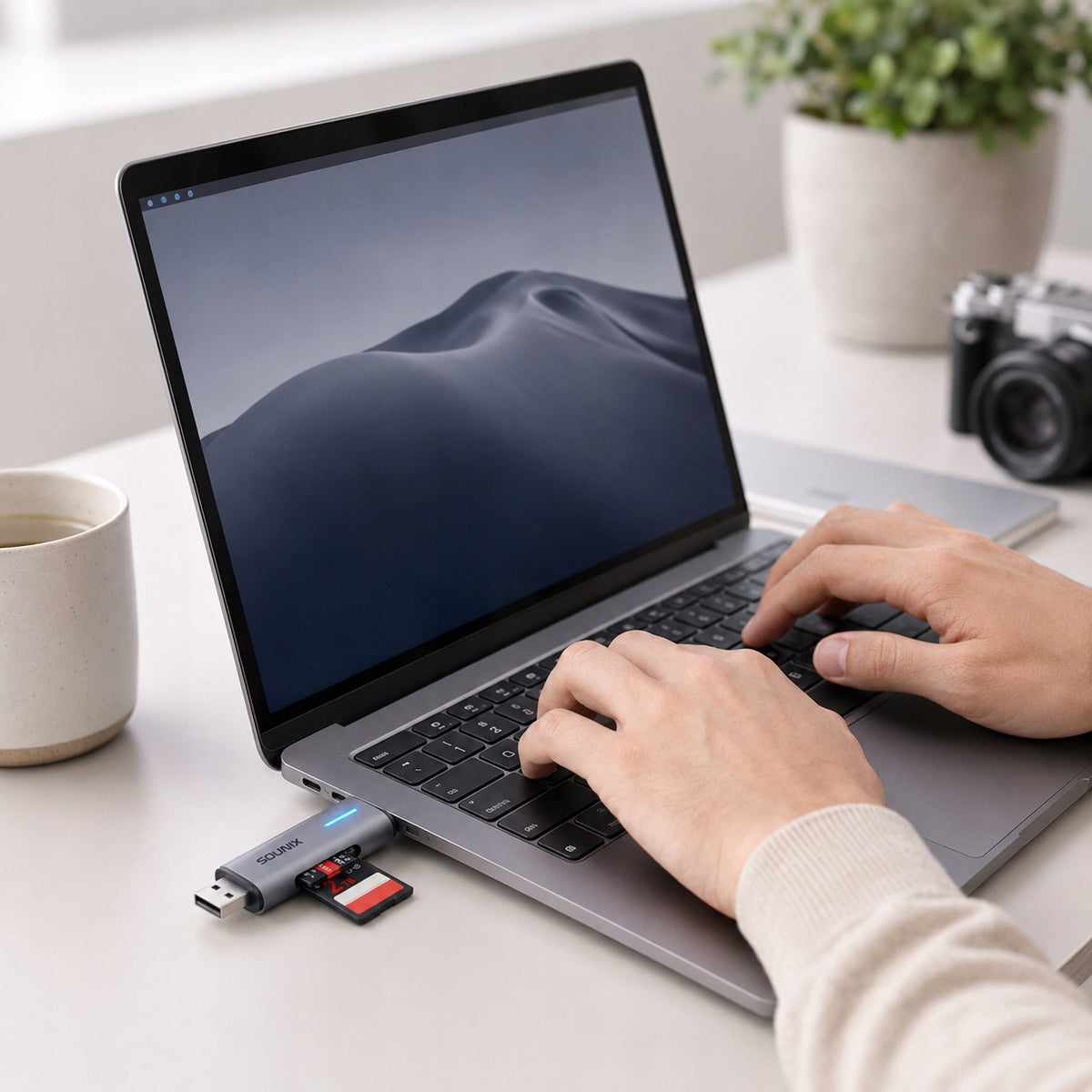 Czytnik Kart SD MicroSD USB 3.0 USB-C Adapter TF 5Gb/s do 2TB SOUNIX Packaging status original