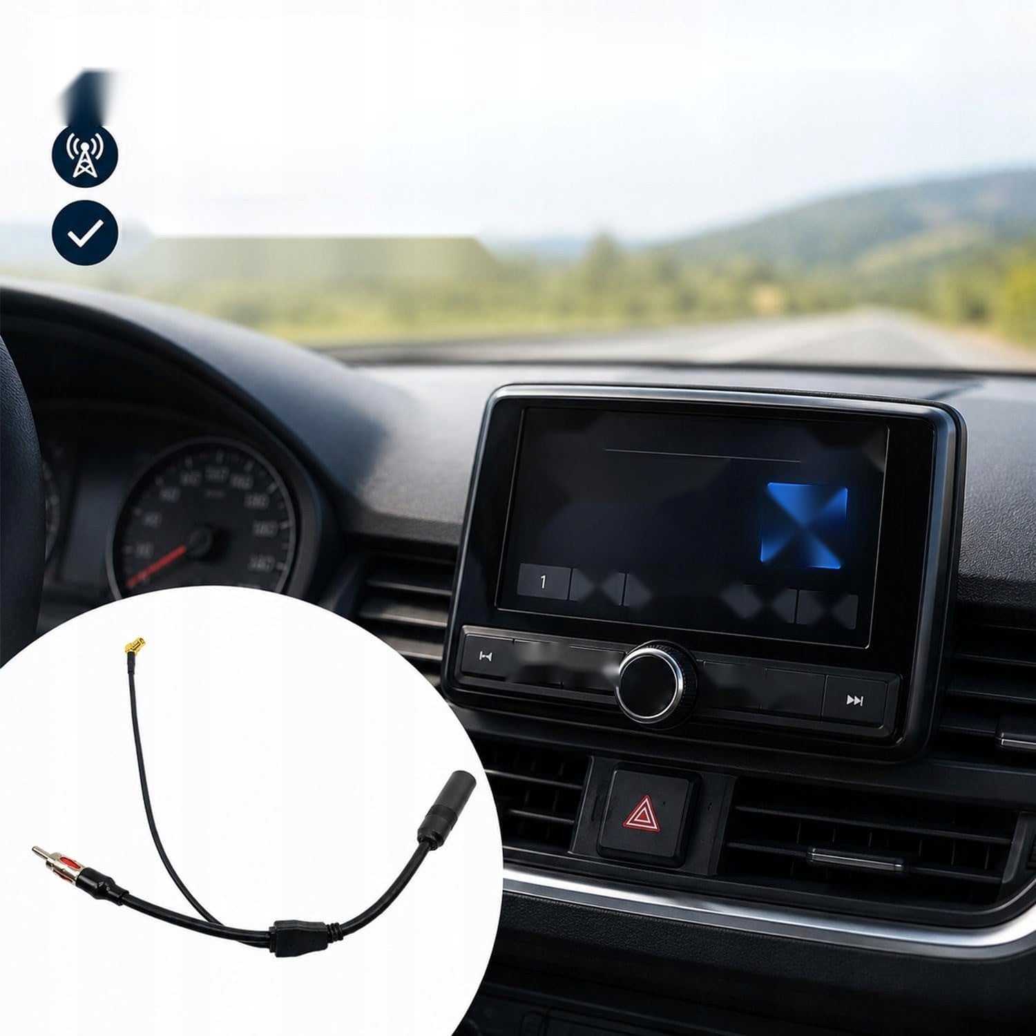 DAB+ SMB ANTENNA SPLITTER CAR ONE-PIECE ADAPTER Brand no brand