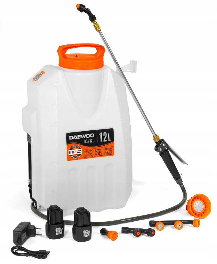 DAEWOO DSA 12LI SET CORDLESS SPRAYER 16V 2,5Ah 12L + NOZZLES 5PCS. Manufacturer code DSA 12Li SET