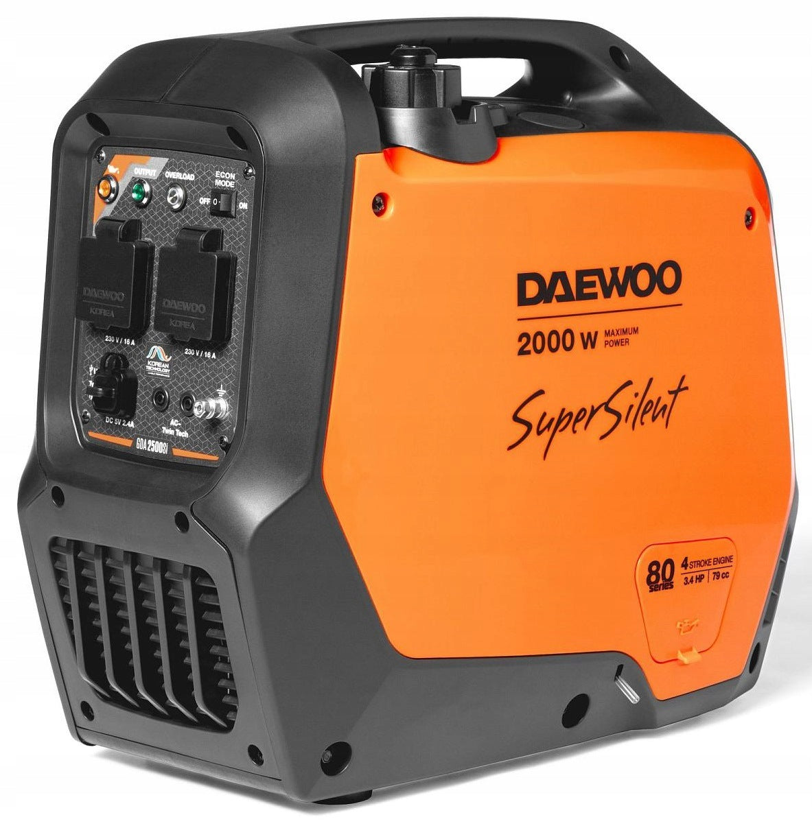 DAEWOO GENERATOR INVERTER GENERATOR SET 2.0kW 79cc 3.4KM 2x230V