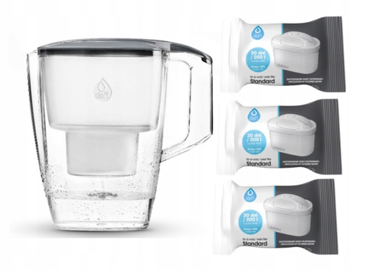 DAFI jug 4l + 3 x filter cartridge UNIMAX SET GIFT CHRISTMAS