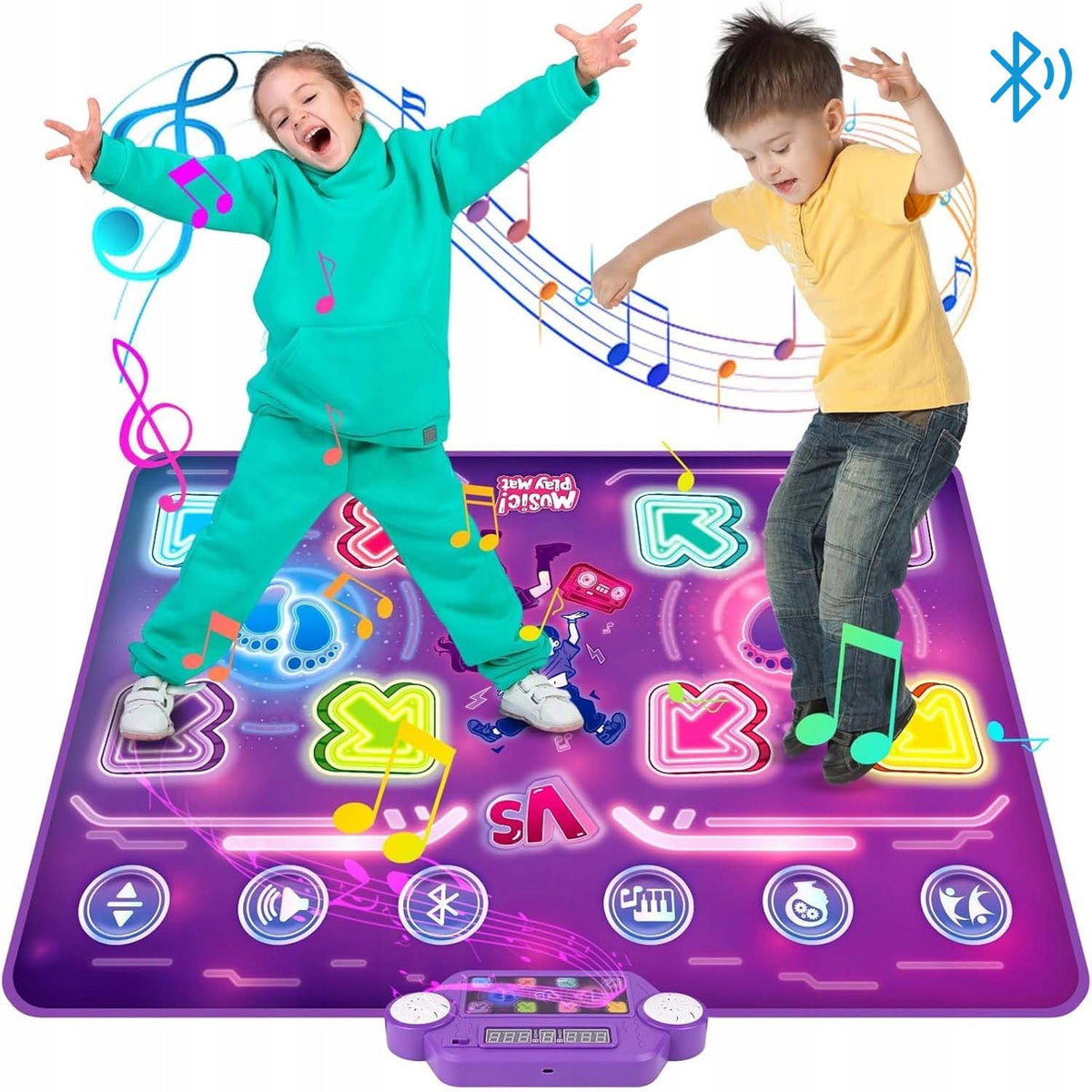 DANCE MAT FOR 2 PEOPLE BLUETOOTH NON-SLIP INTERACTIVE FOR CHILDREN
