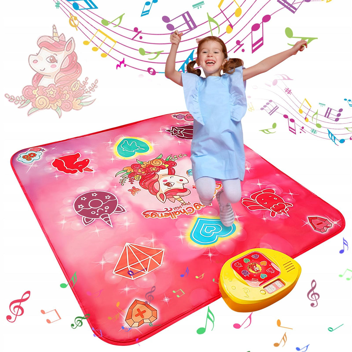 DANCE MAT MUSIC MAT WITH LED LIGHTS, GIFTS FOR GIRLS Packaging status original