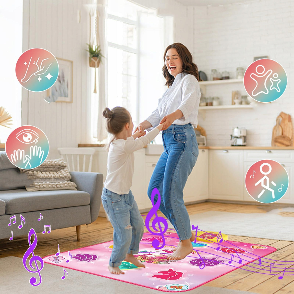 DANCE MAT NON-SLIP FOLDING INTERACTIVE 5 MODES FOR CHILDREN Manufacturer code MATA DO TAŃCZENIAMATA TANECZNA 100x87cm