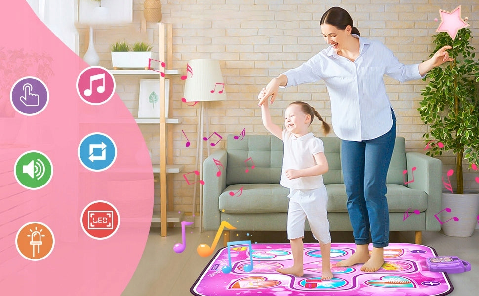 DANCE MAT WITH 6 GAME MODES BUILT-IN SONGS VOLUME CONTROL LED Packaging status original