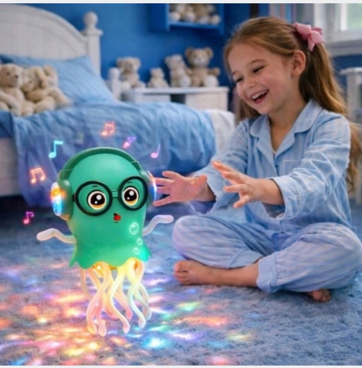 DANCING JELLYFISH OCTOPUS INTERACTION LIGHTS RIDES DANCES SINGS LED