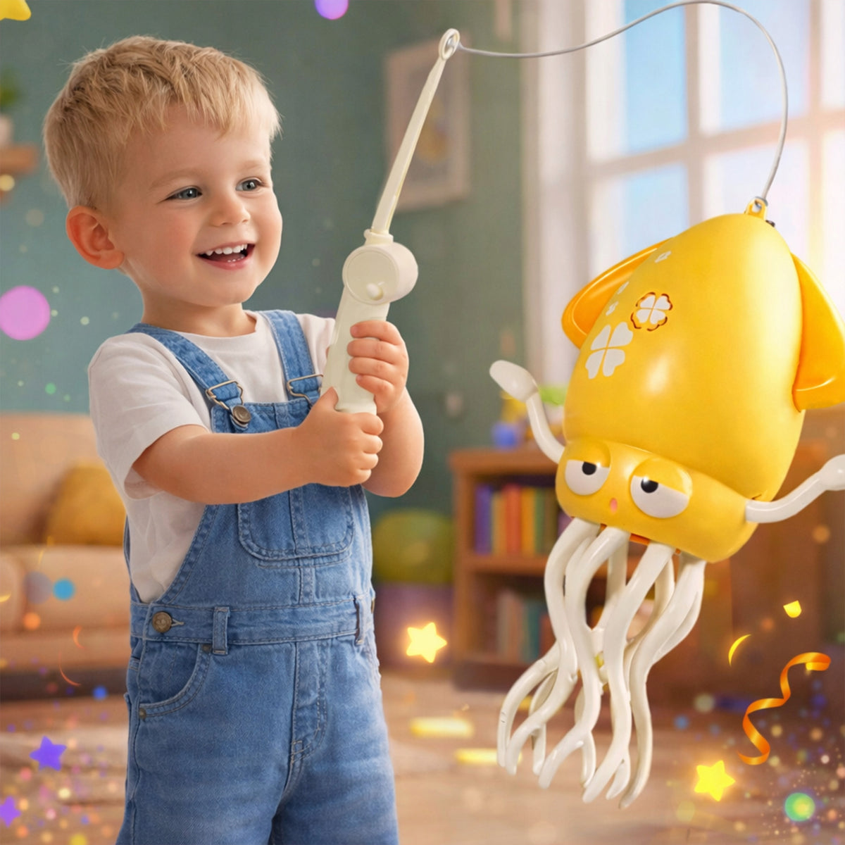 DANCING OCTOPUS INTERACTIVE ESCAPING CRAWLING TOY FOR BABY Manufacturer code NA DZIEŃ ŚWIECĄCA Z WĘDKĄ DO RACZKOWANIA