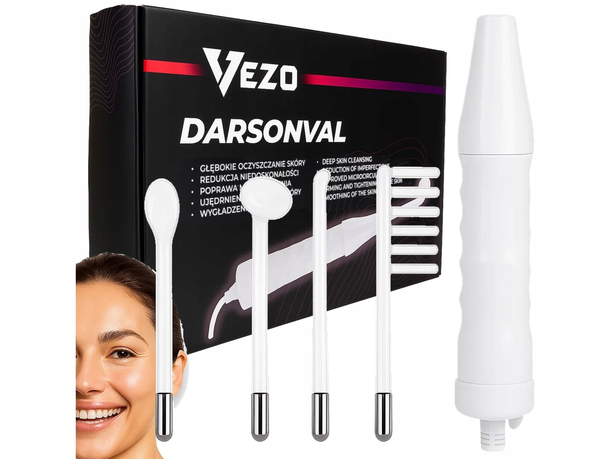 DARSONVAL FACE DEVICE Derma Wand Pro 4 Pellets Premium Electrodes
