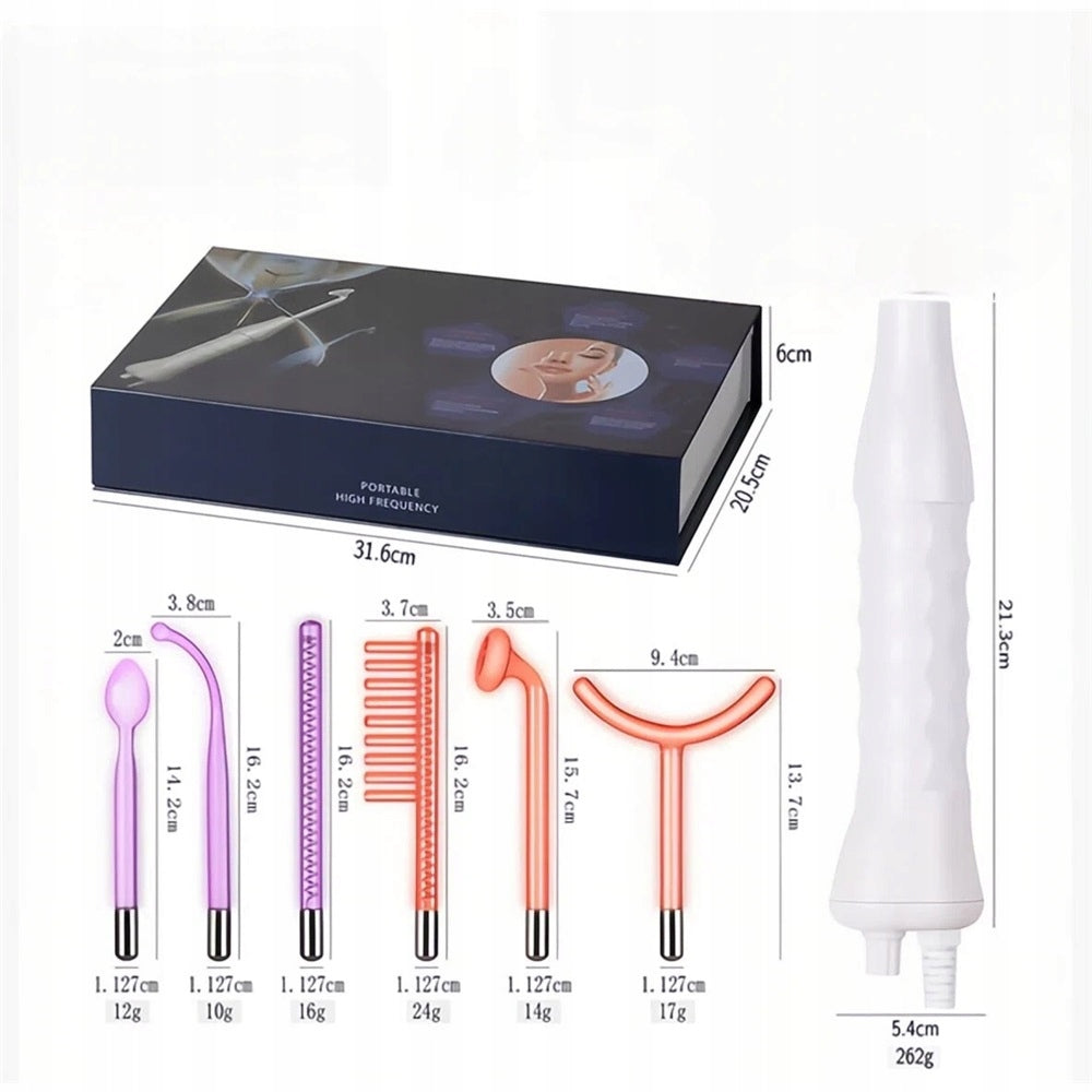 DARSONVAL FACIAL DEVICE ELECTROTHERAPY ACNE SET OF 6 PELOT NEO